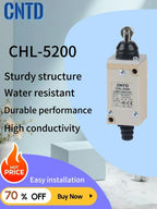 CNTD CHL-5200 Industrial Limit Switch Roller Plunger 6A 250V AC IP65 Heavy Duty Waterproof for Automation Machinery