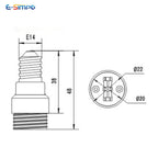 2pcs E14 To G9, E27 to G9 Light Socket Adapter Fireproof Porcelain G9 LED Halogen CFL Lamp Bulb Base Holder Converter Extender