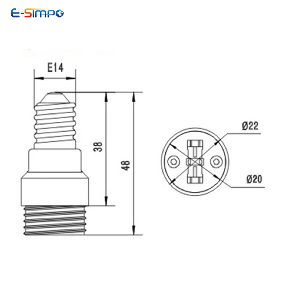 2pcs E14 To G9, E27 to G9 Light Socket Adapter Fireproof Porcelain G9 LED Halogen CFL Lamp Bulb Base Holder Converter Extender
