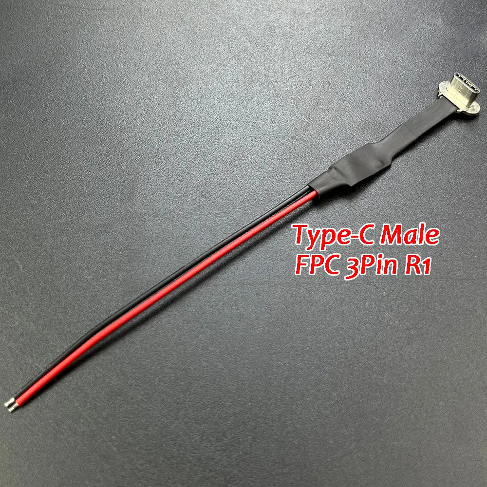 Type-C Micro USB Connector FPC 2Pin 3Pin W/ Resistor R1 Soft Flat Cable Male Charging Cable Fast Charge Wire Extention For Phone