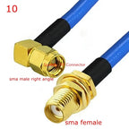 RG-402 Cable SMA To SMA Male Female Connector RPSMA To SMA Right Angle Crimp for RG402 High Frequency Test 50ohm Fast Brass
