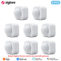1- 10PCS Tuya Zigbee PIR Motion Sensor Detector Security Smart Life Tuya Zigbee Movement PIR Detector Needs Zigbee Gateway/Hub
