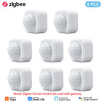 1- 10PCS Tuya Zigbee PIR Motion Sensor Detector Security Smart Life Tuya Zigbee Movement PIR Detector Needs Zigbee Gateway/Hub