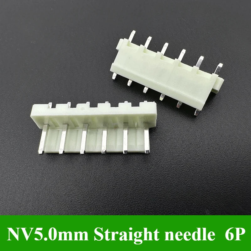 5/10/30/50/100Pcs NV5.0mm Pitch 5.0mm 2P 3P 4P 5P 6P Connector With Housing Straight Neddle Terminal Socket Replaces JST Plug