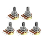 5PCS Linear Taper Potentiometer Kit WH148 B1K B2K B5K B10K B20K B50K B100K B250K B500K B1M 15mm Shaft 3Pin with Nuts and Washers