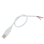 1/3/5PCS USB 2.0 Male Plug 2pin Bare Wire USB Power Cable DIY Pigtail Cable For USB Equipment Installed Replace Repair DIY White