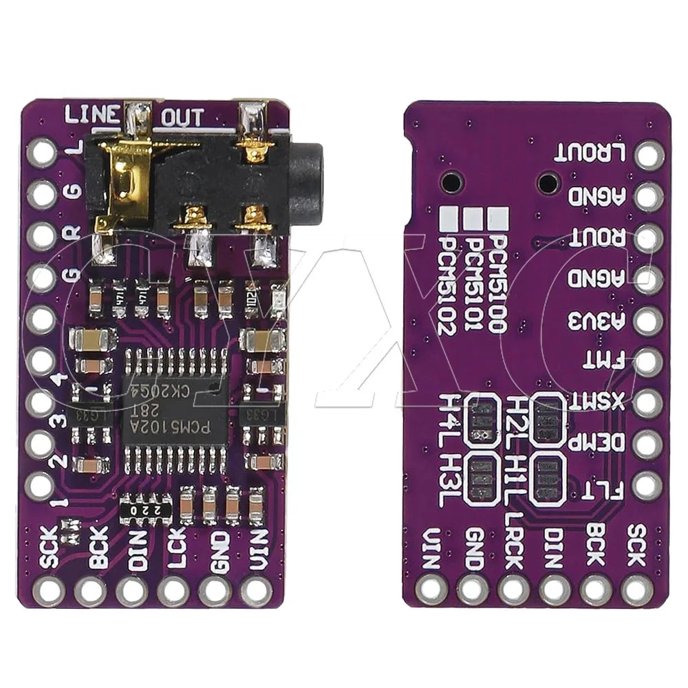 Interface I2S PCM5102A DAC Decoder GY-PCM5102 I2S Player Module For Raspberry Pi pHAT Format Board Digital PCM5102 Audio Board