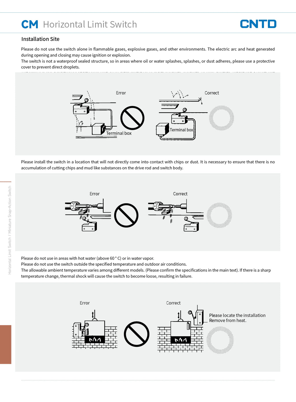 CNTD CM-1702 CM-1702K CM-1702N Micro Switch Limit Switch Travel Switch Self-Resetting Short lever Snap Action Electrical Control