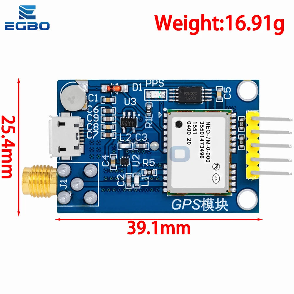 1PCS~8PCS GPS NEO-6M NEO-7M NEO-8M NEO-9m Satellite Positioning Module Development Board for Arduino STM32 C51 Microcontroller