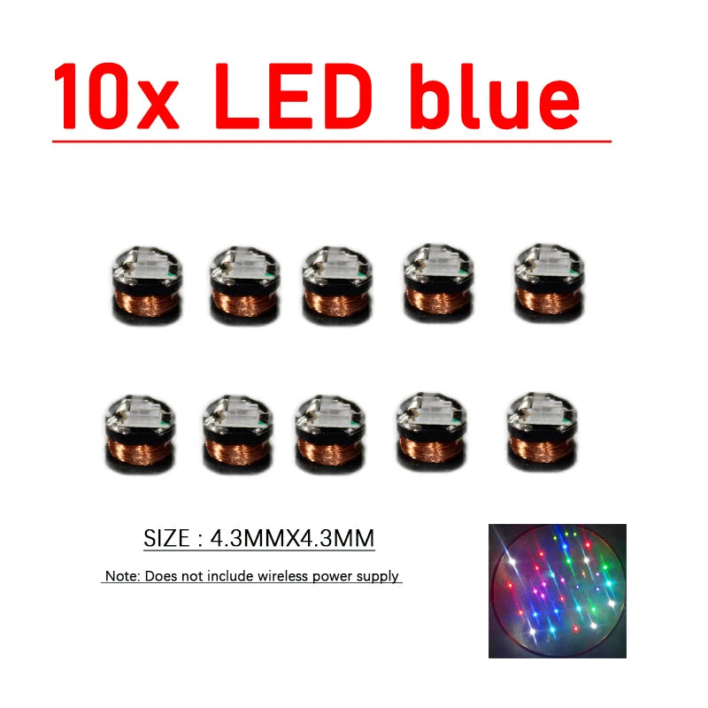 Type-c USB Wireless Power Supply Transmitter Coil Induction Wireless Charging + Led Lamp Receiver Diy Toys Ship Car LEGO Model