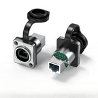 Waterproof CAT6A RJ45 Plug Socket Industrial Ethernet Cable Extender Adapter Category 6 Network Interface Panel Module Connector
