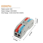 5PCS Universal Quick Compact Wire Connector Push-In 2/3/4/5 Pin Conductor Terminal Block Led Light Connector With Lever
