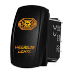 Marine Boat Rocker Switch 12/24V Orange Backlit Anchor Beacon Up Down Button ON OFF/ON OFF ON Momentary Toggle Switch Waterproof