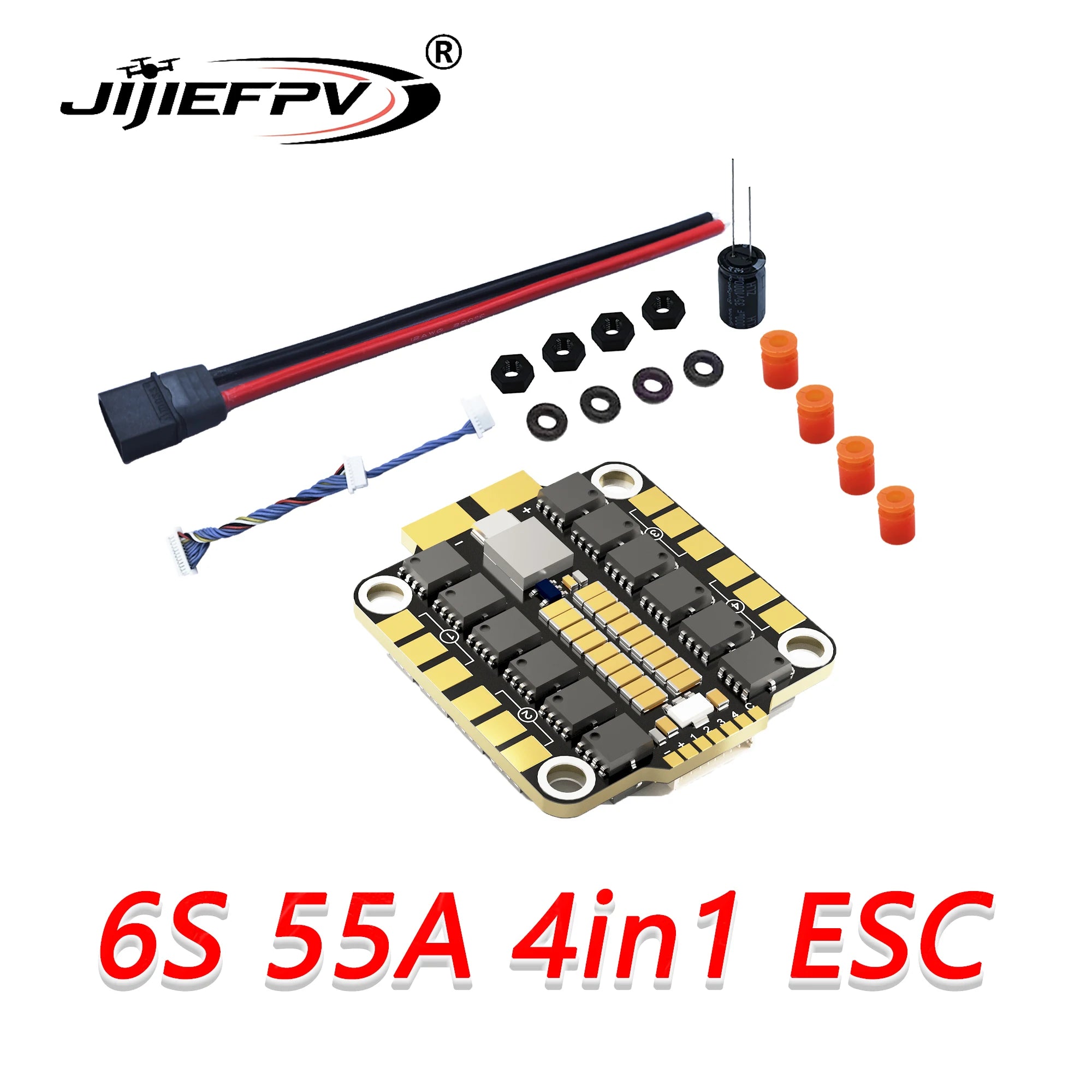 JIJIEFPV H743 Flight Controller H7 FC H743 Stack 8S 55A 60A 70A 4in1 ESC For 5inch DJI RC FPV Freestyle Drone DIY Parts