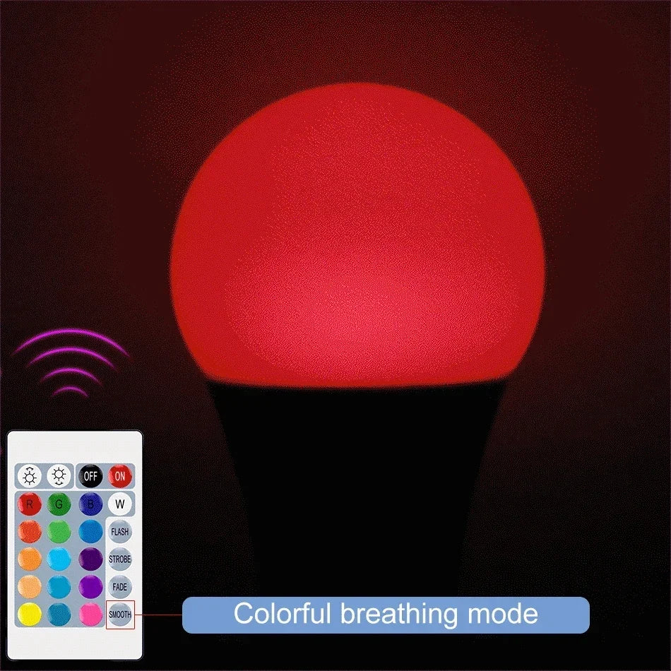 1-10PCS Smart RGBW LED Bulb Spotlight E27 E14 B22 GU10 6W 10W with Infrared Remote Control Suitable for Colorful Home Lighting