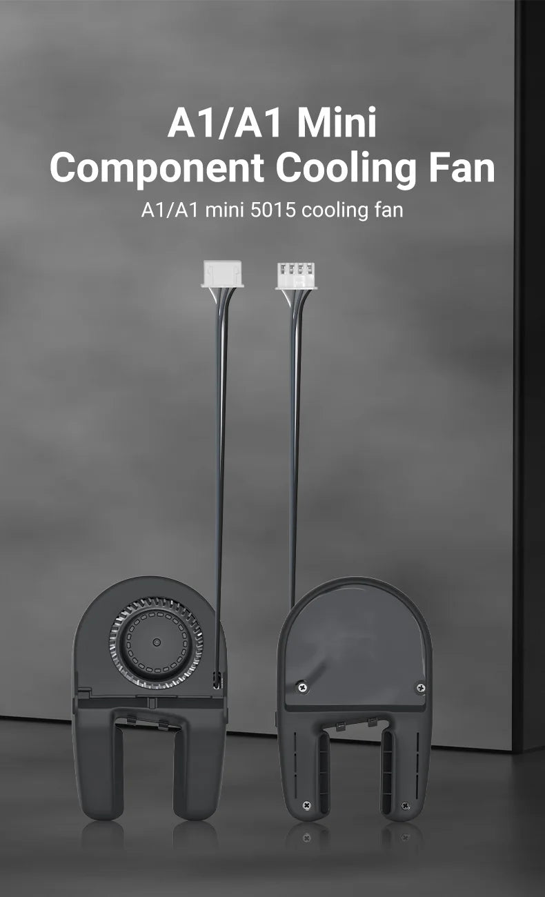 5015 Cooling Fan for Lab A1 A1mini Hotend Fan with Cable Rapid Cooler Fan 2510 Axial Fan Kit for X1 X1C P1P P1S 3D Printer Parts