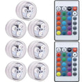 Submersible LED Lights Waterproof Underwater RGB with Remote Control Colour-Changing Light, Battery-Operated Flameless Lamps