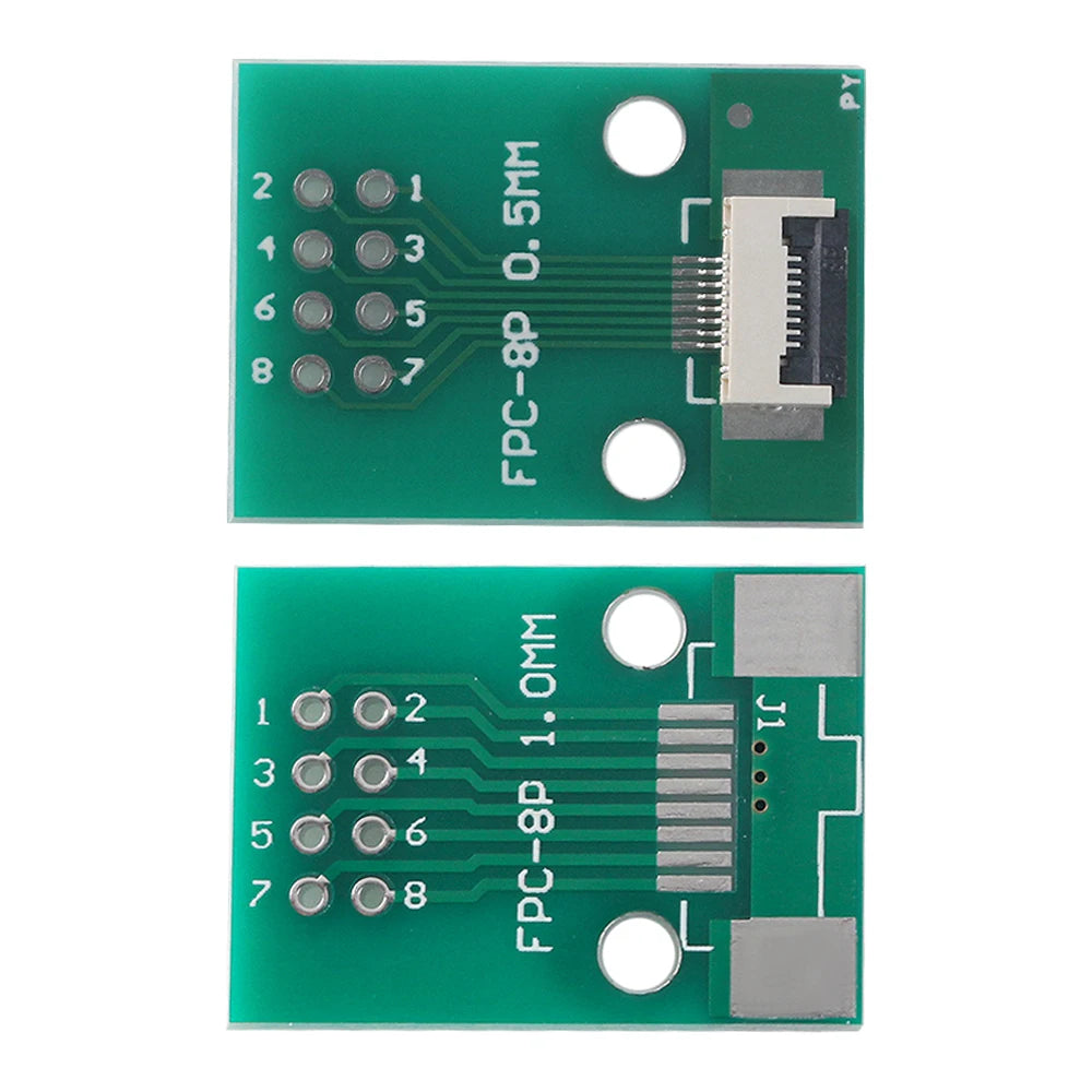 5PCS FPC FFC Flexible Flat Cable Welded Board Adapter PCB Board 0.5mm Pitch Connector SMT To 2.54mm Hole 6P/8P/10P/12P/20P