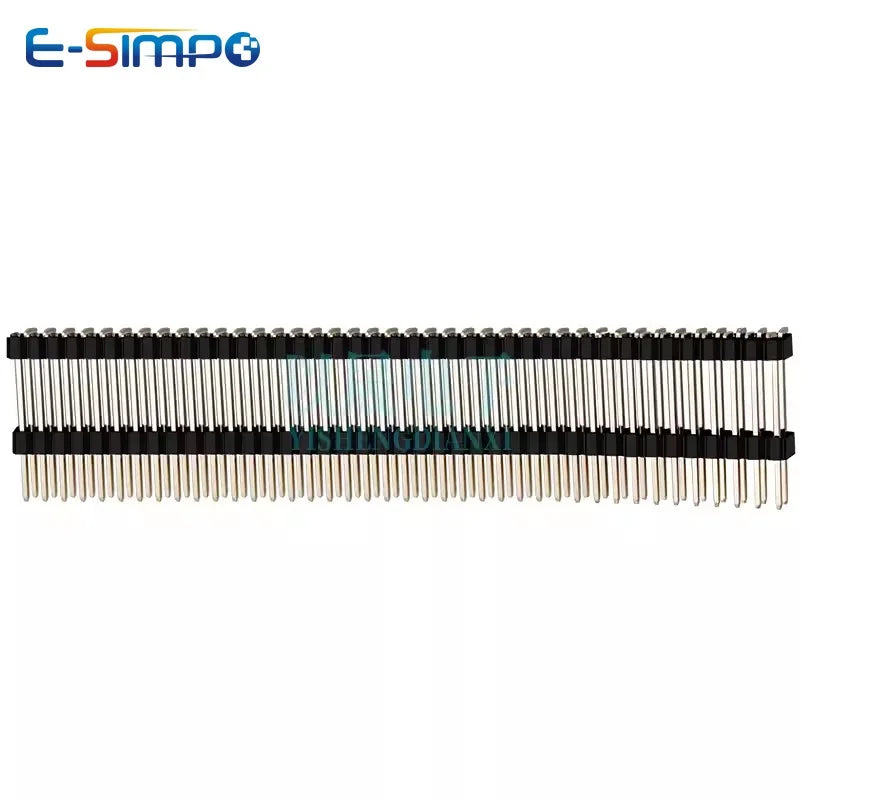 10pcs/100pcs 2.54mm 2x15P/25P/40P L30mm SMD Breakable Male Pin Header Dual Row Double Plastic Rohs Gold SMT PCB Board Spacer