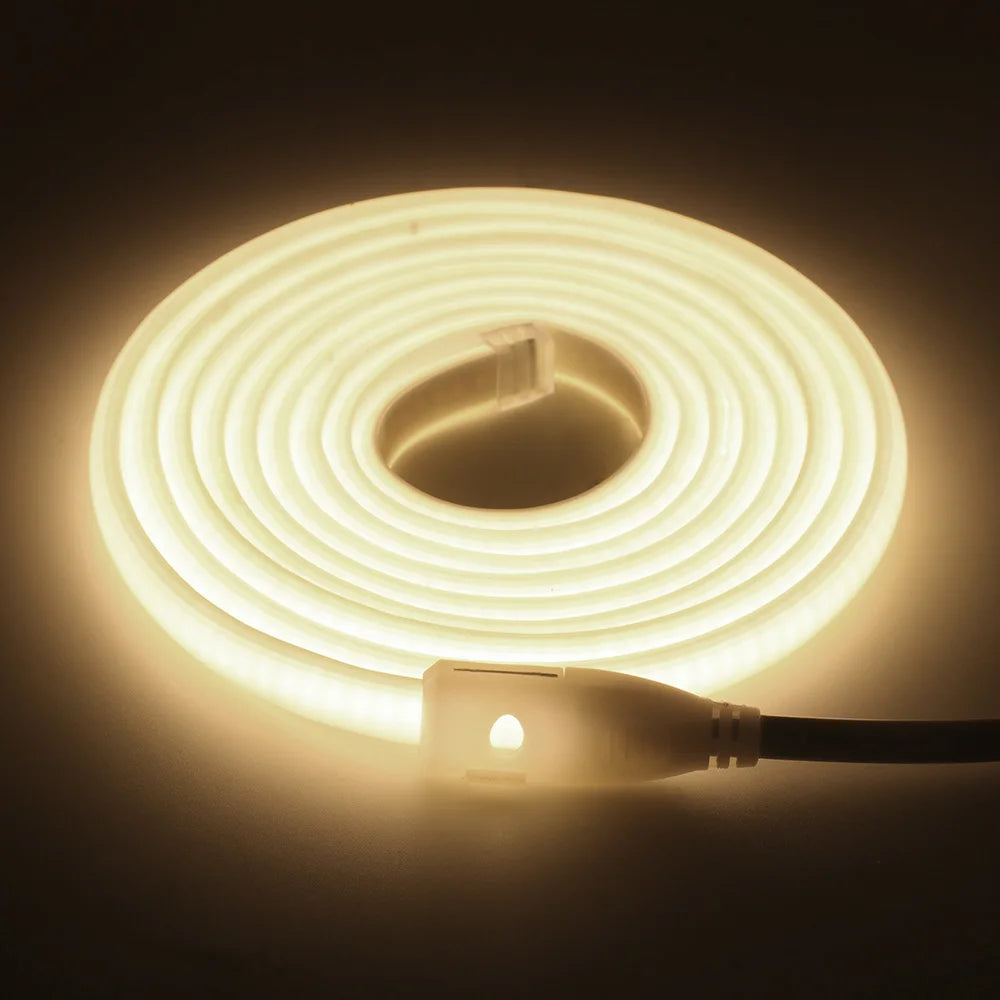 Wall Touch Wifi Bluetooth COB LED Neon Strip Light 220V Dimmable 23key Remote Control Power Kit AC 220V 288LED/m Waterproof Rope