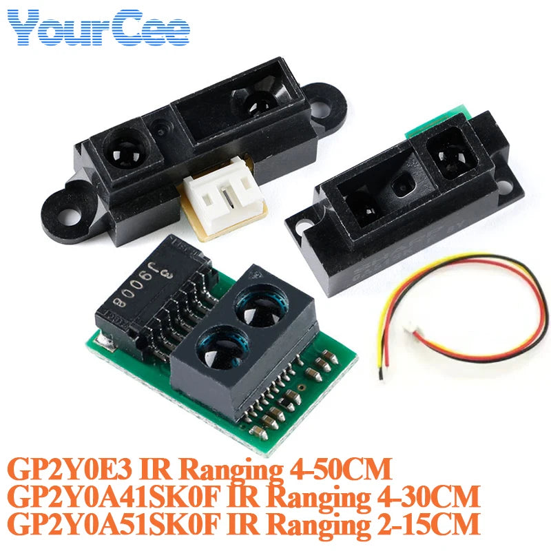 GP2Y0A41SK0F GP2Y0A51SK0F GP2Y0E03 IR Infrared Ranging Sensor Module 4-30cm 2-15cm 4-50cm Distance IR Sensor GP2Y0A41SK