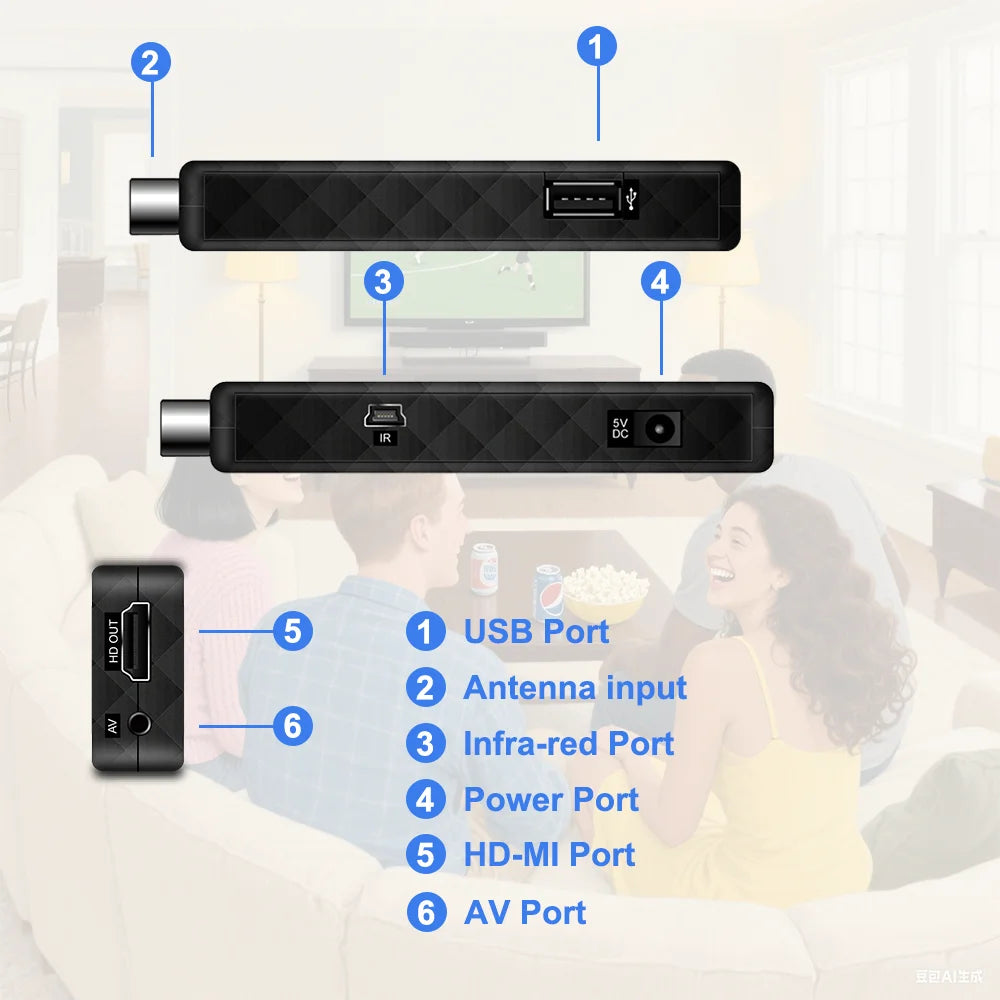 Dluxury U3mini DVB T2 DVB C Digital TV Decoder HD Free TV Channels 7Days EPG TV Tuner for Spain France Itlay Columbia ect