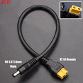 JCD 1pcs 10A Ultra-soft XT60 Plug Male Female Connector to DC 5525/DC5521 Power Cable for Fly Multirotor Field Repairs Apply