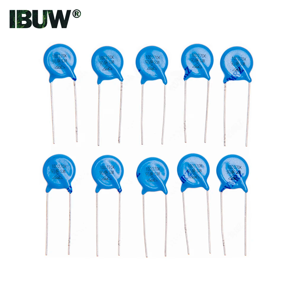 120PCS 12Values Varistor Resistor Kit 5D471K 7D471K etc. DIP Package for Surge Protection Projects