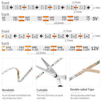 2.7mm WS2812B LED Strip Ultra Narrow 160Leds/M Individually Addressable RGBIC Light Strip Dreamcolor DC5V/12V