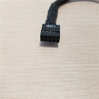 Computer Motherboard Extension Cable USB 9pin To 2-Port 2.0 A Female Connection Line Data Cord 15cm