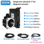 Servo Motor 1000W/1.5KW/1200W/1500W/1800W/750W Servo Motor 130 and Driver EtherCAT Servo Motor 220V with Driver with Brake CNC