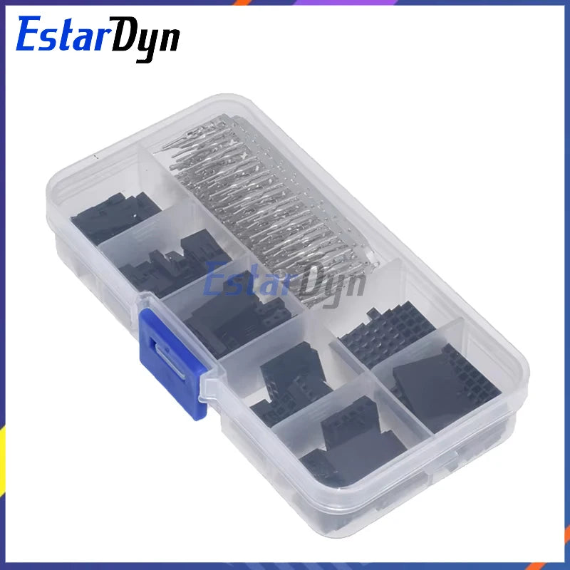 310pcs Dupont Jumper Wires Kit, 2.54mm Pin Headers 1-8 Pin Male/Female with Housing for Raspberry Pi Breadboard DIY