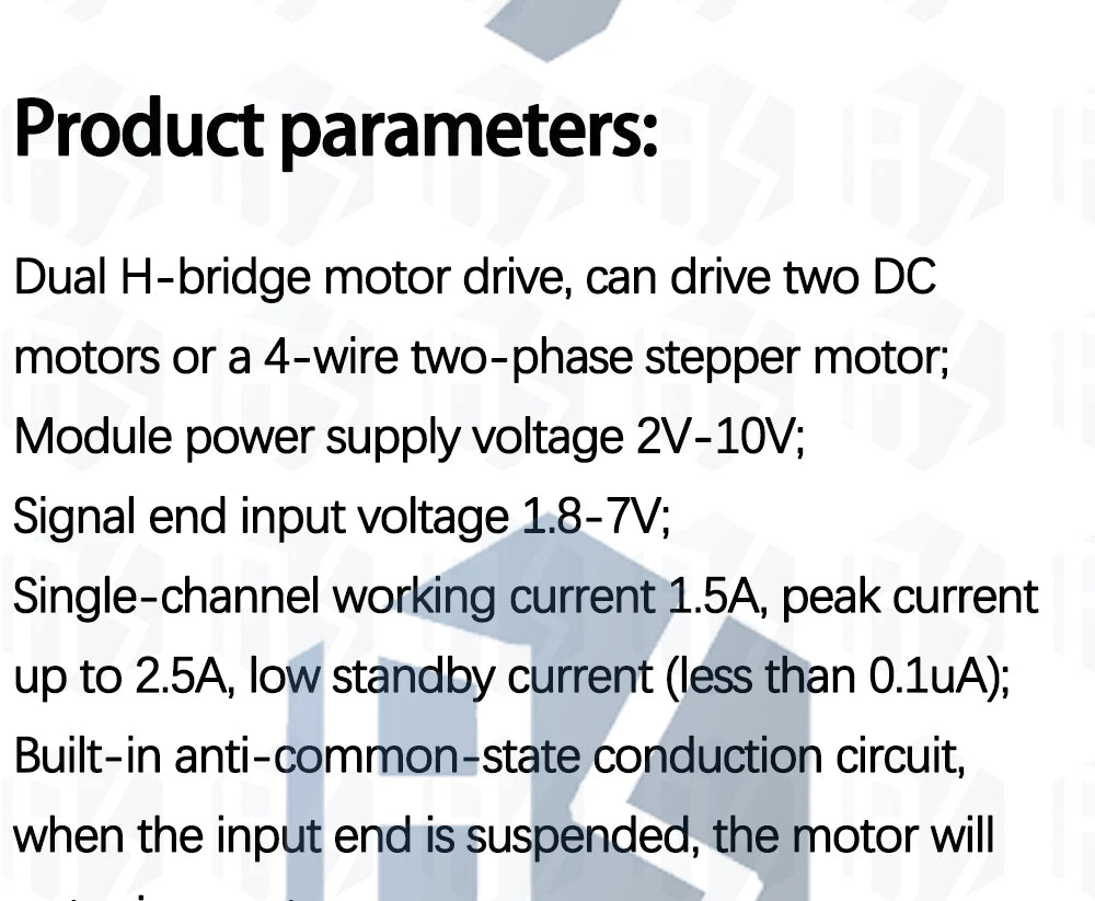 L298N Dual H-Bridge Motor Driver Module - PWM Speed Control & Direction Reversal for DC Motors (5V-35V)