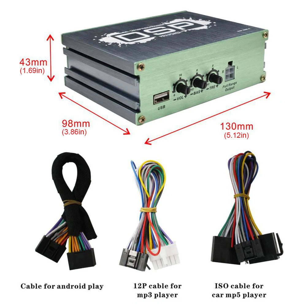 Car DSP Digital Audio Processor Support APP Control DSP Car Power Amplifier 6-Channel Output Audio Digital Sound Processor