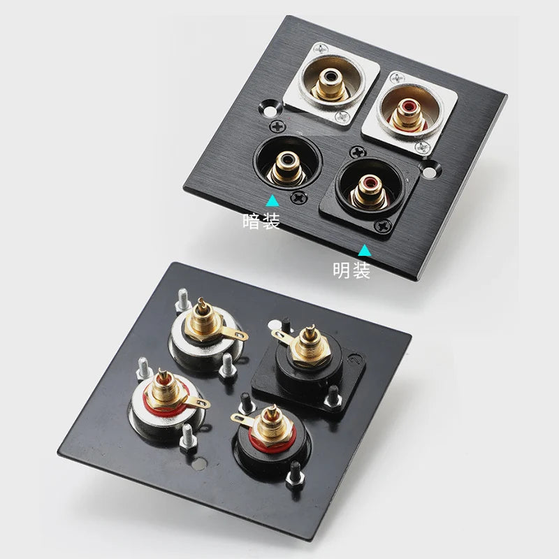 D Type RCA Female Jack YS367A Mounting Module Solder Socket AV Audio Video Connector for DVD Panel