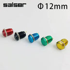 10pcs 12mm Anodize Red Blue Green Black Yellow Waterproof High Flat Head Momentary Fixation Latching Metal Push Button Switch