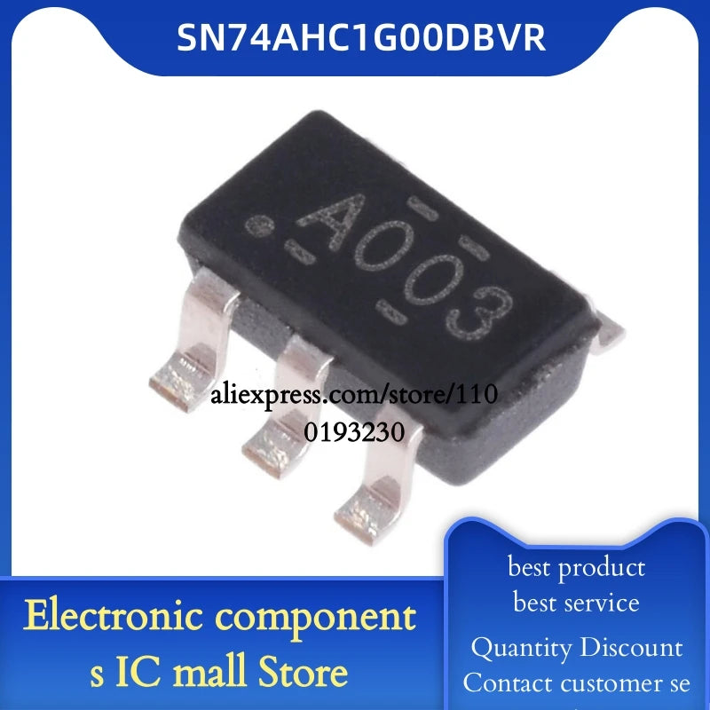 50PCS/LOT    SN74AHC1G00DBVR  A003  A00G A00J  A00L A00S  Single 2-Input Positive-NAND Gate  SOT23-5   In Stock
