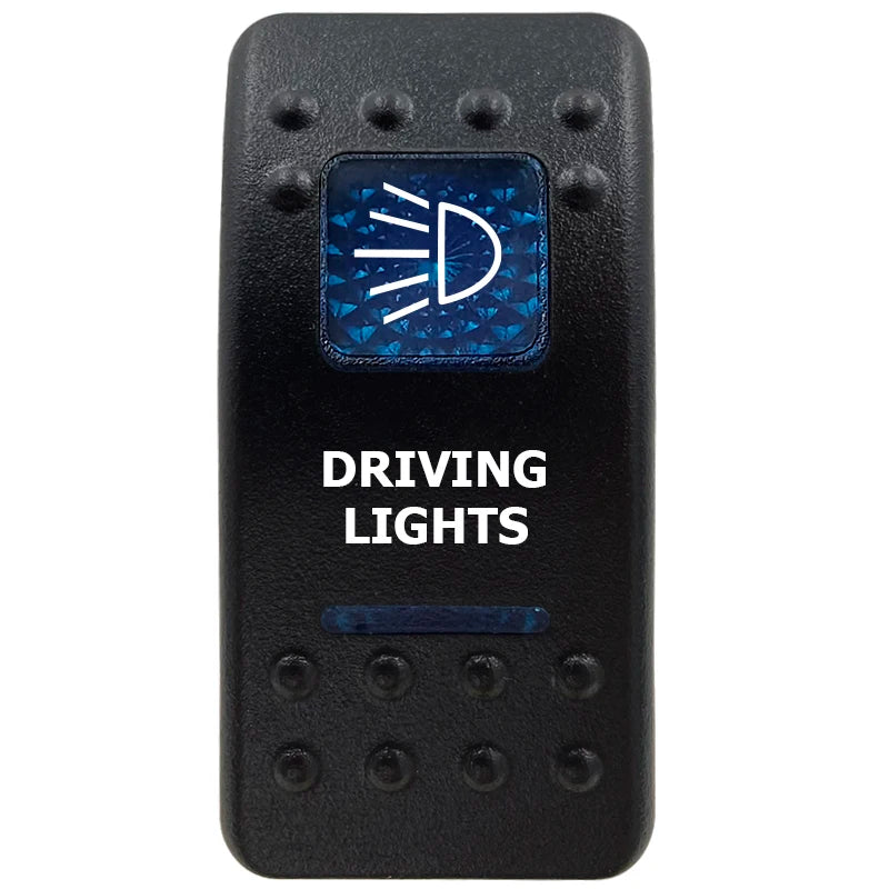 12V Marine Grade Rocker Switch SPST/ON OFF, DPDT/(ON) OFF (ON) Blue Led Light Bar for Carling ARB NARVA Replace Waterproof IP66