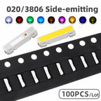 020 SMD LED Red Blue Emerald Green Yellow Orange Warm White Cool White Light Emitting Diode Bead 3806 Side Luminous Side