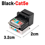 For RJ45 Module Coupler Ethernet Module Female Jack Wall Adapter RJ45 Cat6/Cat5e Ethernet Keystone Jack No Punch-Down Tool-Less