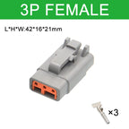 Deutsch Connector DTM Waterproof Automobile Connector With Terminal Male Female Plug&Socket DTM04-2/3/4/6/8/12P DTM06