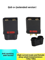 QS8-S/QS8-S+ High-Current Anti-Sparking QS8 to XT90 Adapter, Drone Lithium Battery Connector, Electric Vehicle Charging Plug