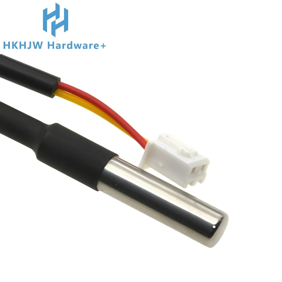 Stainless Steel Waterproof DS18B20 Temp Sensor, 2-Core With Terminal, Durable Probe For Accurate Temperature Measurement