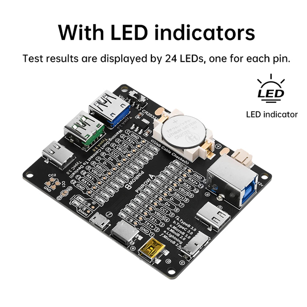 DT3 ON-OFF Data Cable Detection Board For iPhone Android Data Cable Type-C Micro Lightning Data Switching Test Board