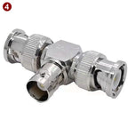 Q9 BNC Male Female Connector Tee Type 3Way Splitter BNC To BNC Male Female 90 Degree Right Angle Brass RF Coaxialc
