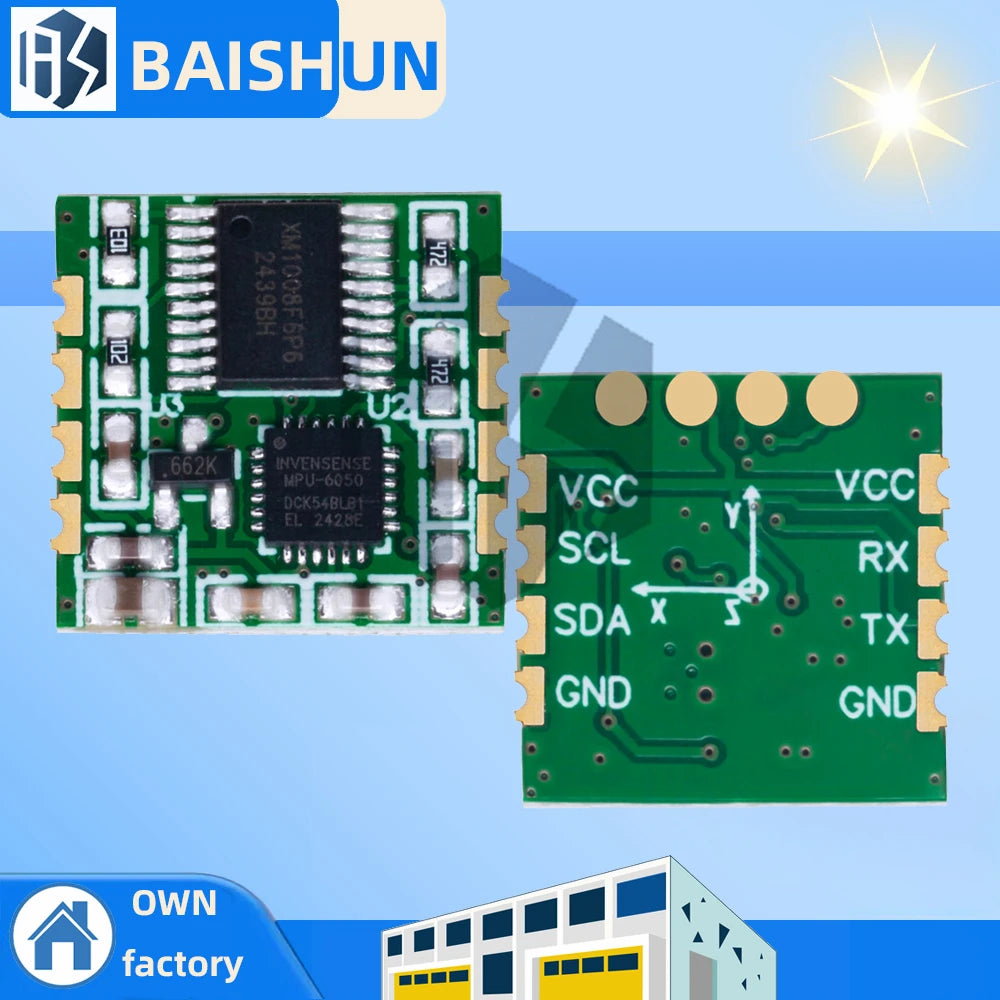 MPU6050 (6-Axis) & MPU9250 (9-Axis) Sensor Modules: Accel/Gyro with I2C/TTL Serial for Arduino