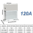 10A 25A 40A 60A 80A 100A Single Phase Slim SSR Solid State Relay With Heat Sink Industrial Relay DIN Rail Mount