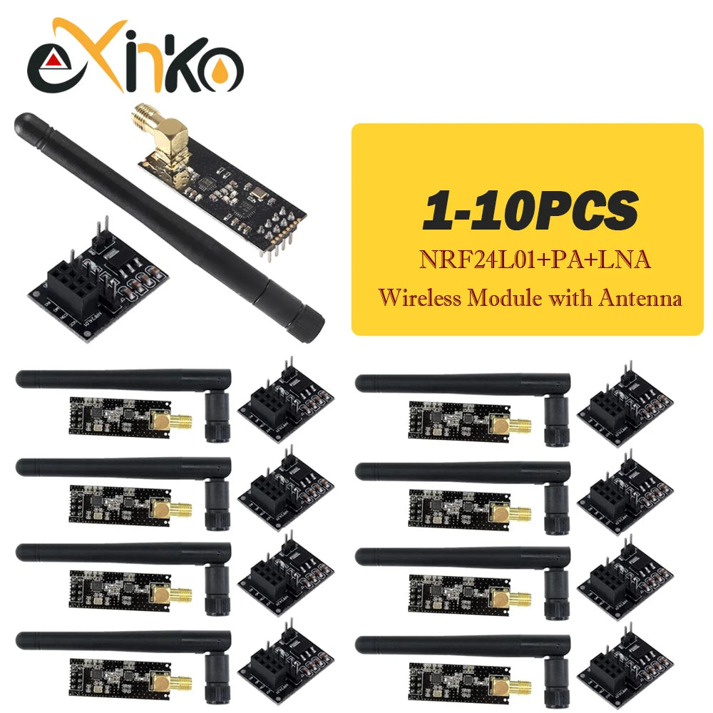 1-10PCS NRF24L01+ 2.4G wireless data transmission module 2.4GHz NRF24L01 upgrade version NRF24L01+PA+LNA 1000 Meters For Arduino