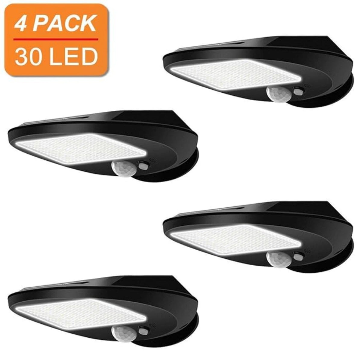 Sensor Solar Lights Outdoor 30 LED Solar Powered Security Light with Motion Sensor, 120 Degree Wide Angle Sensor, Garden Wall