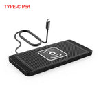 Car Wireless Charger Non-Slip Pad Silicone Fast Charging Wireless Charger for Car for IPhone 15 14 Xiaomi Huawei Samsung S23 S22